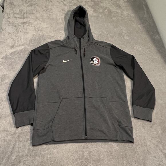 Florida State Seminoles Hoodie Jacket Mens Large Nike NCAA Football Dri-FIT - Picture 1 of 9